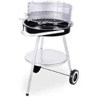 Gardalux Gril de jardin en acier 75x47cm avec grille et roues