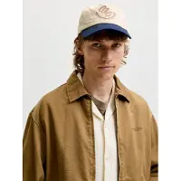 Jack & Jones Casquette 'JACFRAME' beige foncé / bleu marine / greige