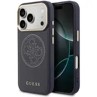GUESS Etui Perforated 4G MagSafe do iPhone 17 Pro Max niebieski (Apple iPhone 17 Pro Max), Coque pour téléphone portable, Bleu