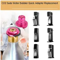 Melitt Adaptateur Rapide de CO2 pour Machine à Eau Gazeuse pour DUO/ART/GAIA, Adaptateur de Réservoir de CO2 pour Bouteille de Soda avec Filetage TR21-4