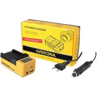 PATONA Chargeur USB synchrone Pana BCL7 (Chargeur de batterie d'appareil photo), Alimentation pour appareil photo, Noir, Jaune