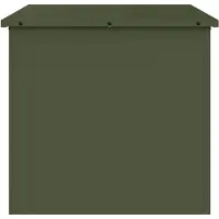 vidaXL Bac de stockage extérieur Olive Vert 55 x 50,5 x 50 cm Acier
