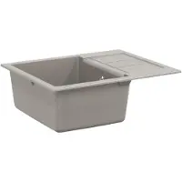 vidaXL Lavabo Gris 620 x 500 mm 80% quartz et 20% résine