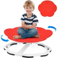 Eikuavons Siège sensoriel pour enfants , fauteuil pivotant pour l'autisme, siège d'entraînement de l'équilibre sensoriel en plastique, couleur rouge