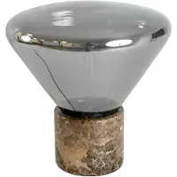 ANGEL CERDA SL Lampe de table en verre fumé gris à effet miroir et marbre céramique 8115