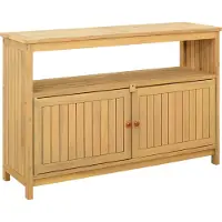 vidaXL Console de jardin en bois d'acacia clair 110 x 35 x 75 cm