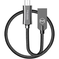 Mcdodo Knight 1M Micro-USB Câble de données QC4.0 Quick Charge Câble de charge rapide tressé 2A Câble nylon souple Gris