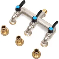 OEM Robinet d'arrosage métallique avec raccord à trois voies pour l'arrosage du jardin et l'irrigation.