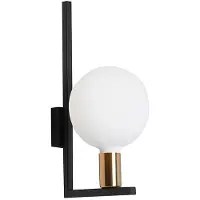 ROSSINI ILLUMINAZIONE Applique Twin Wall Avec Raccordement E27 Pour Intérieur - Structure Noir Et Laiton Satiné 75W Ip20 - Design Décoratif - Groupe Rossini