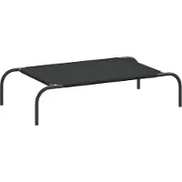 DKD Home Decor Lit pour chien Rehaussé Noir 90x50x20 cm Tissu Oxford et acier