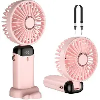 OEM Ventilateur de poche rechargeable - 5 vitesses - Batterie 4200 mAh - Pliable - USB - Portable - Pour l'extérieur et le bureau