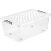 Keeeper 1100100100000 boîte de rangement "leo", 37 litres, transparent