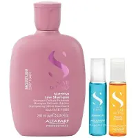 Alfaparf Milano Alfaparf Semi Di Lino Moisture Nutritive Shampooing 250 ml + Huile essentielle Semi Di Lino 13 ml + Cellule mère Beauty Genesis 13 ml
