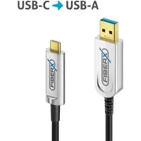 FiberX PureLink Series - Câble fibre optique actif USB 3.2 Gen 2x1 USB-C 5,00 m Câble fibre optique USB v3.2 USB-C AOC - 5,00 m (FX-I600-005)