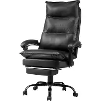 Vevor Chaise de Bureau avec Repose-pieds et Coussin Lombaire