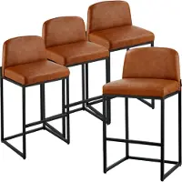 Vevor Chaises de bar , lot de 4 (hauteur 925 mm), en similicuir, adaptées aux cuisines, restaurants, bars et autres espaces.