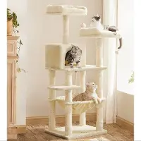 OEM Tour pour chat, taille moyenne, beige, sisal, 55 cm
