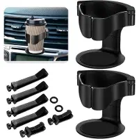 OEM Porte-gobelets ventilés pour voiture, réglables, lot de 2, noir, cendrier de voiture, porte-gobelets