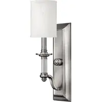 HINKLEY Applique murale Elstead Sussex E14, nickel brossé