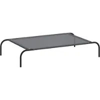 Syfax Lit surélevé pour chien gris 110x65x20 cm textilène et acier