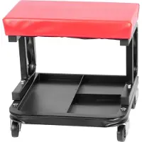 STREND PRO Chaise , d'atelier, de travail, a roulettes, avec espace de rangement, 36x36,5x36,6 cm