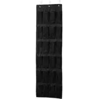 OEM Boîte suspendue pour chaussures et jouets - 24 compartiments - Boîte à crochets multifonctionnelle - avec 3 crochets - Peu encombrante - Noir