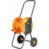 Schmith Chariot à tuyau Smith sans tuyau pour 1/2 pouce | Enrouleur de tuyau haut de gamme avec guide-tuyau et roues | Enrouleur de tuyau d'arrosage mobile jusqu'à 60 m - Accessoires d'arrosage de jardin