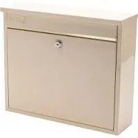 OEM Panneau mural de jardin pour l'extérieur - Acier blindé - Verrouillable - Finition craie antique - 36 x 31 x 10 cm