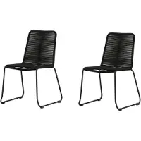 Venture Home Lindos chaise de jardin noir.