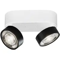 ROSSINI ILLUMINAZIONE Hole Applique Et Plafonnier Led 13W 3000K Cri90 Blanc/Noir - Plafonnier Et Applique En Aluminium Moulé Sous Pression -
