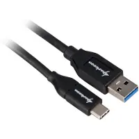 Sharkoon USB 3.2 Gen 2 Kabel USB-A Stecker> USB-C schwarz 1 Meter - Kabel - Digital/Daten