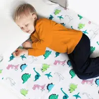 Famanu Oreiller lavable pour lit d'enfant, 86 x 91 cm, imperméable, pour lits simples, motif dinosaure