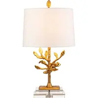 Gilded Nola Lampe de table Elstead Audubon Park, douille E27, finition dorée patinée, couleur crème