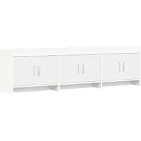 vidaXL Meuble TV 168 x 33 x 47 cm Blanc, aggloméré