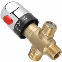 OEM Pompe mélangeuse thermostatique à 3 voies en laiton massif, régulation de la température pour les systèmes de chauffage à eau chaude domestiques