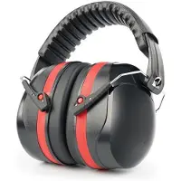 OEM Écouteurs professionnels avec réduction du bruit de 36 dB - Arceau réglable, adaptés aux adultes et aux enfants, couleur rouge