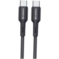 Xssive 2 mètres USB-C vers USB-C Câble de charge 2.4A Output Câble de données Câble de charge et de synchronisation noir