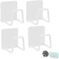 OEM Support pour éponges en acier inoxydable 304, 4 pièces, blanc, autocollant