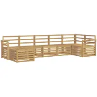 vidaXL Ensemble de canapés d'extérieur , 7 pièces, blanc
