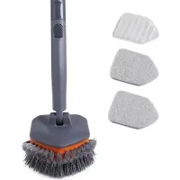 OEM Brosse de salle de bain avec manche télescopique pour cabine de douche et miroirs de baignoire, 142 cm