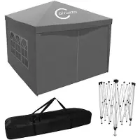 HC PRO Tente de réception pliable en forme de tente, modèle Deluxe, 3 x 3 mètres, avec 4 parois latérales – blanche