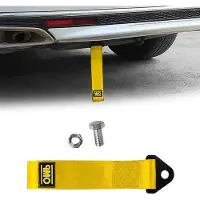 OEM Cordes de remorquage en nylon pour véhicule, avant et arrière, jaunes, 1 pièce.