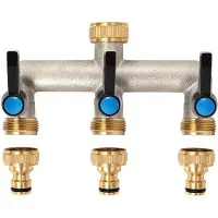 OEM Pompe de jardin à poignée allongée - laiton - vannes individuelles - adaptateur 3/4 pouce - 1/2 pouce - pour appareils - tuyaux d'arrosage