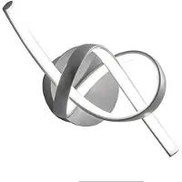 ROSSINI ILLUMINAZIONE Curvy - Applique Led 12W 4500K Ip20 Avec Structure En Aluminium Finition Argent Satiné, Design Sinueux Et Arrondi - Groupe Rossini