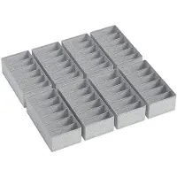 OEM Kit de rangement pour vêtements, 8 pièces, 30 x 15 x 9 cm, système de rangement pour vêtements de bébé, chaussettes, sous-vêtements, gris