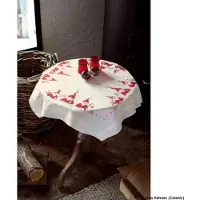 Vervaco set de broderie de nappe Gnomes de Noël, gaufré