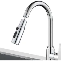 OEM Adaptateur pivotant pour robinet de cuisine, rallonge flexible à 360°, avec 3 modes de débit, FM20, FM22, M24, compatible avec la plupart des raccords, avec plusieurs adaptateurs