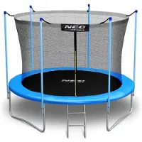 Neo-Sport Trampoline de jardin 8ft/252cm avec filet d'intérieur et échelle