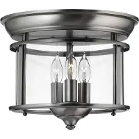 HINKLEY Plafonnier Elstead Gentry E14 triple, étain