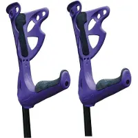 Famanu Paire de béquilles réglables en aluminium, violettes
